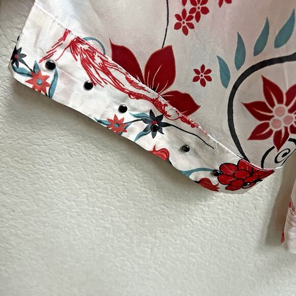 Johnny Was Kimono Studded Front Tie Hanns Print Cardigan Sz S Floral Boho - Picture 5 of 7